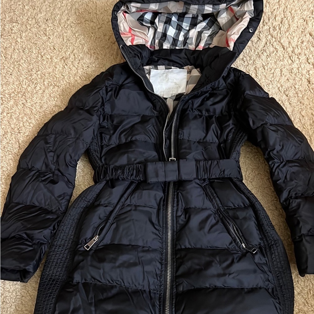 [New without a tag] Ribbon detailed belt burberry jacket size 8Y